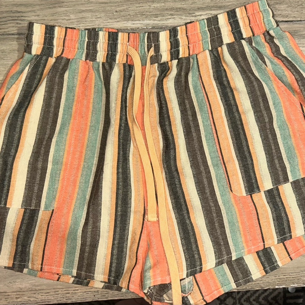 Striped Multicolor Women's Shorts large